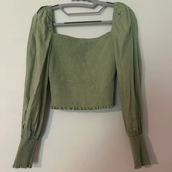 Gianni Bini - Square Neck Long Sleeve Shirt - Picture 1 of 3